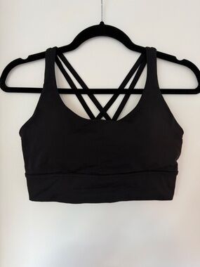 Lululemon Energy Longline Bra  Medium Support, B–D Cups (Black, Size 8)